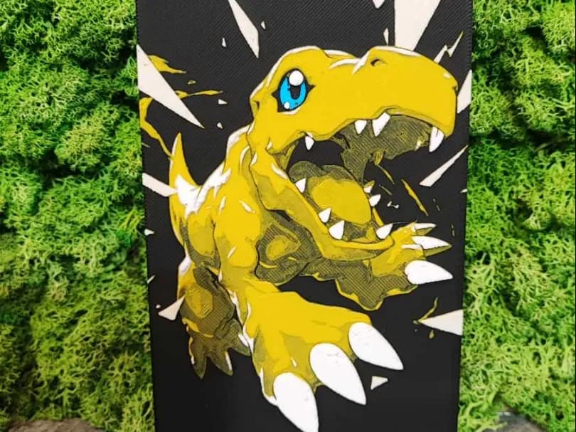 Agumon by Garuda3D HueForge model: Agumon by Garuda3D