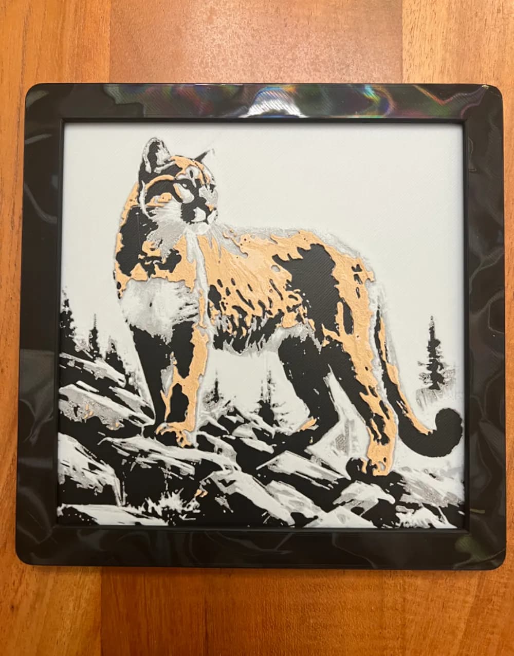 Cougar by JustBe 3D Printing HueForge model: Cougar by JustBe 3D Printing