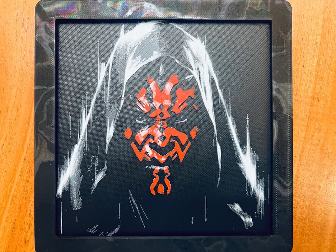 Darth Maul Close Up by JustBe 3D Printing HueForge model: Darth Maul Close Up by JustBe 3D Printing