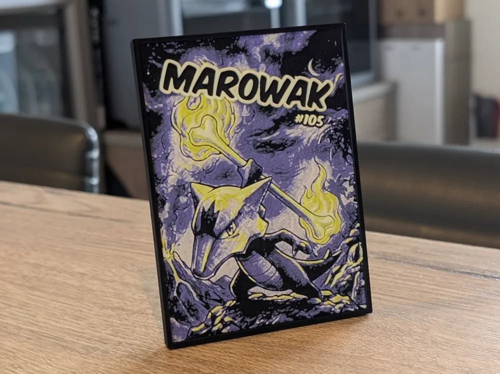 Alolan Marowak Pokemon Hueforge & Frame by Nextopia HueForge model: Alolan Marowak Pokemon Hueforge & Frame by Nextopia
