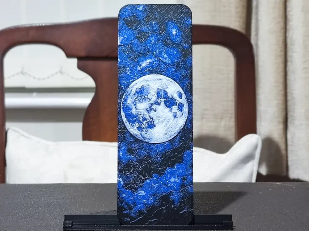 HueForge model: Oculus Blue Bookmark - 3 Color by BoDad