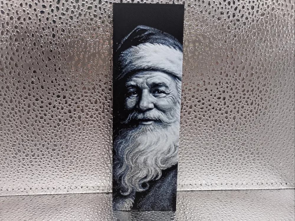 Father Christmas Bookmark – Hueforge by Borishotch Industries HueForge model: Father Christmas Bookmark – Hueforge by Borishotch Industries