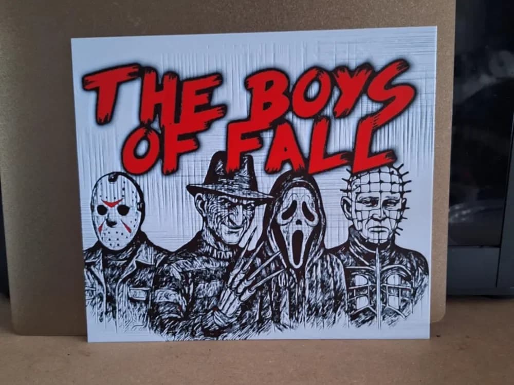 Boys of Fall - Horror Style - 3 colour - Hueforge by 3dGlow HueForge model: Boys of Fall - Horror Style - 3 colour - Hueforge by 3dGlow