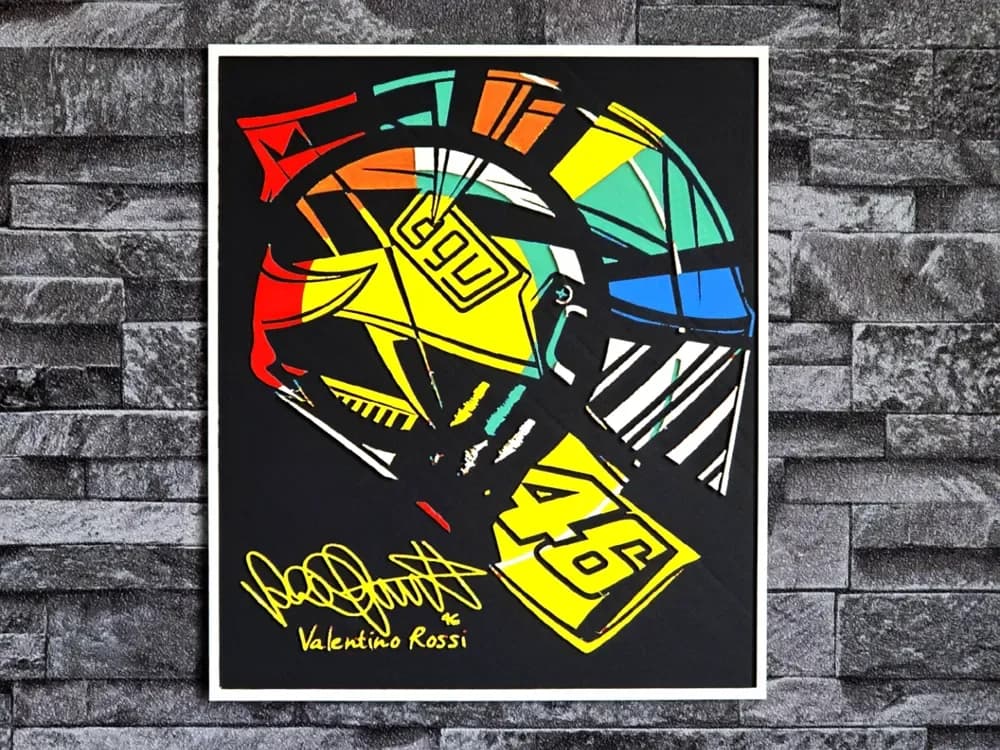 HueForge model: Hueforge Helmet VR46 by StefBull85