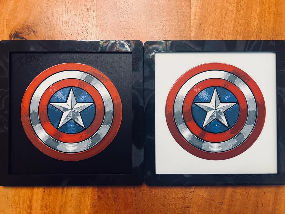 Captain America's Shield by JustBe 3D Printing HueForge model: Captain America's Shield by JustBe 3D Printing