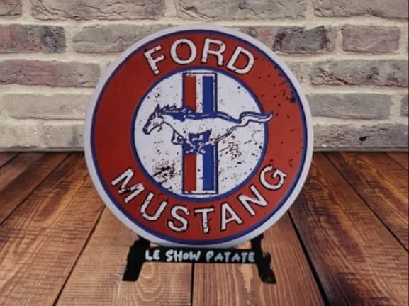 Plaque Vintage Ford Mustang Hueforge by leshowpatate HueForge model: Plaque Vintage Ford Mustang Hueforge by leshowpatate