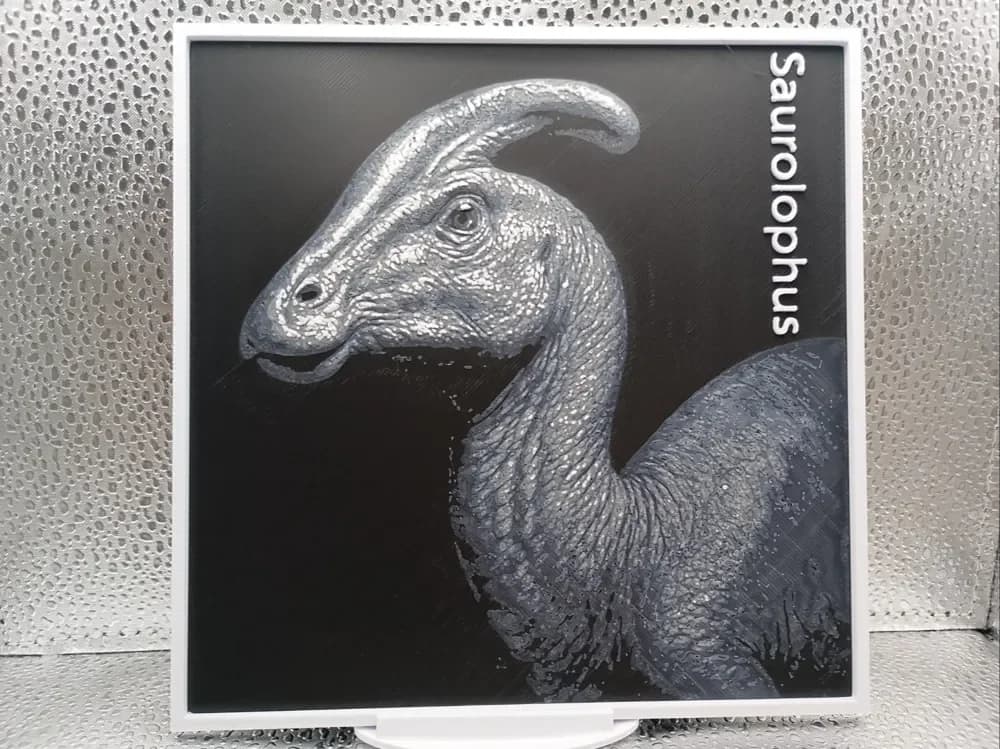 Saurolophus – Hueforge 3D-Printed Artwork by Borishotch Industries HueForge model: Saurolophus – Hueforge 3D-Printed Artwork by Borishotch Industries