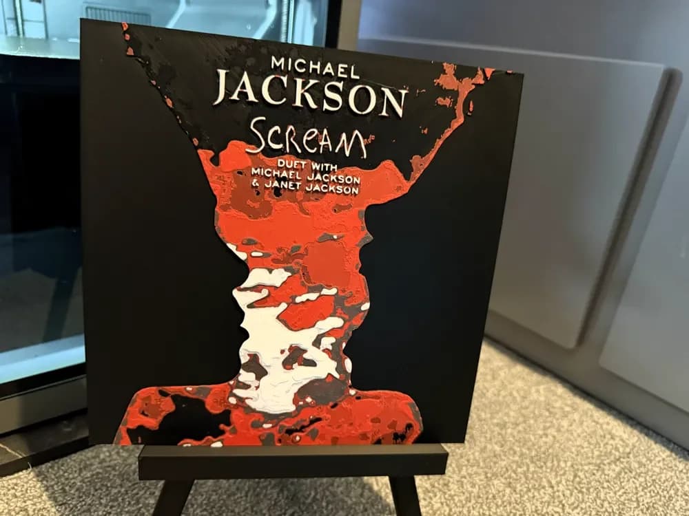 Michael Jackson - Scream Single Cover Hueforge by Welsh Maker HueForge model: Michael Jackson - Scream Single Cover Hueforge by Welsh Maker