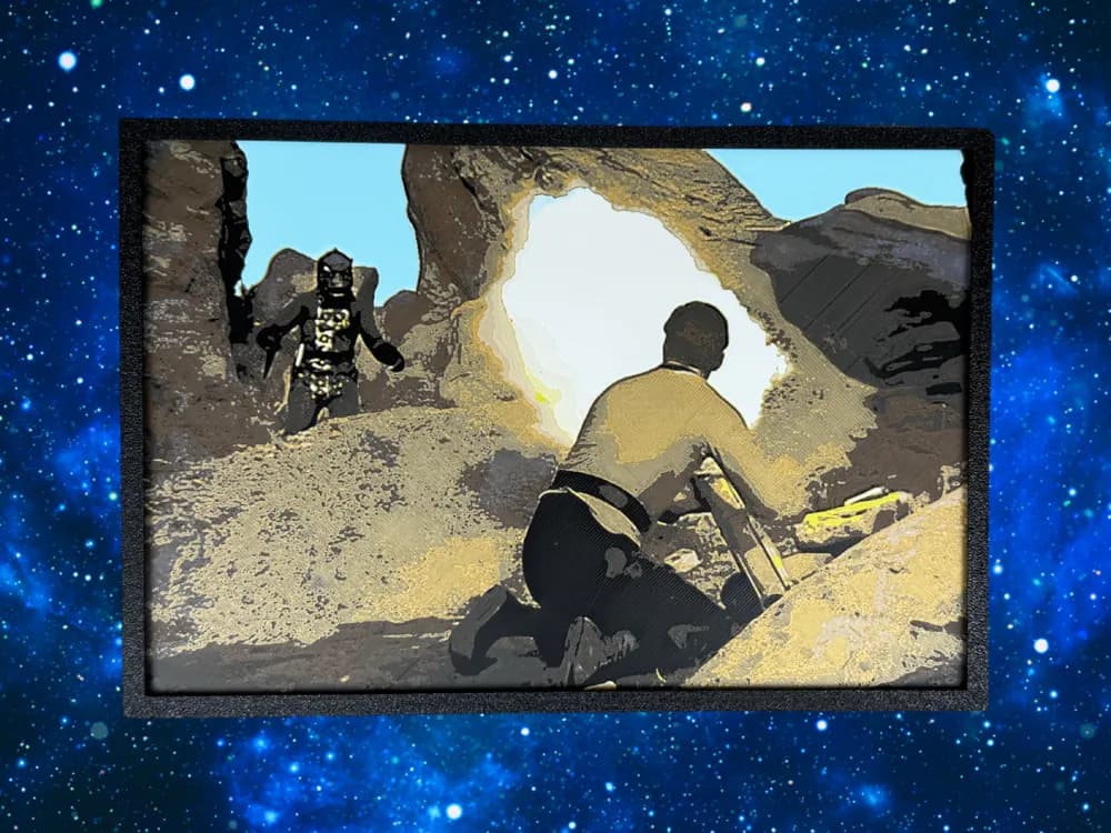 Star Trek - Captain Kirk and Gorn by Canadian Gamer HueForge model: Star Trek - Captain Kirk and Gorn by Canadian Gamer