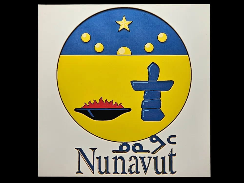 Nunavut by BusyKikiBee HueForge model: Nunavut by BusyKikiBee