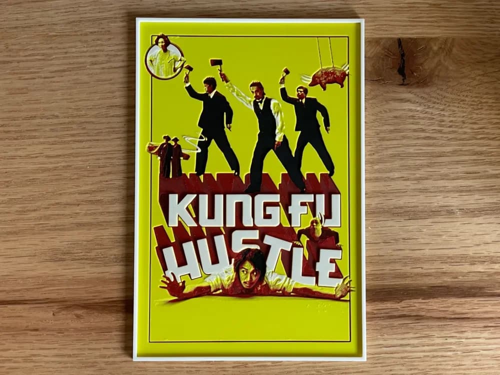 Kung Fu Hustle (2004) Hueforge Movie Poster by NiiON HueForge model: Kung Fu Hustle (2004) Hueforge Movie Poster by NiiON