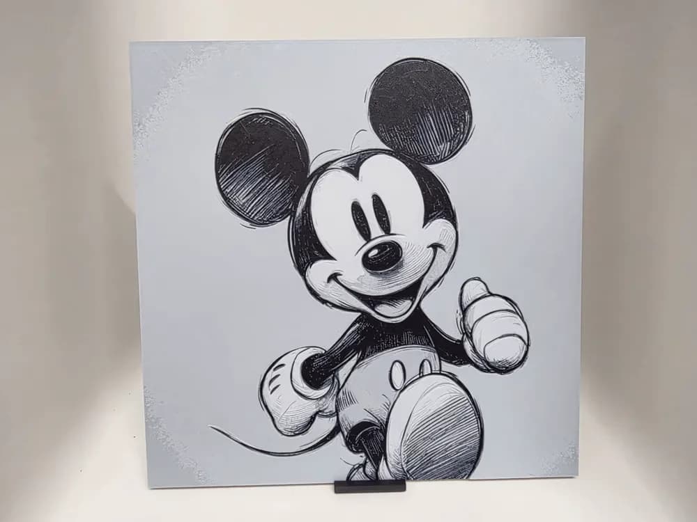 Mickey Mouse Hueforge by Morganja HueForge model: Mickey Mouse Hueforge by Morganja