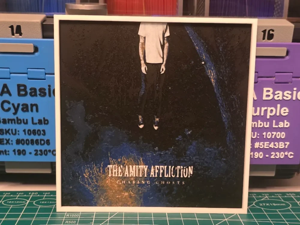 The Amity Affliction "Chasing Ghosts" Album Art by Lumpy3D HueForge model: The Amity Affliction "Chasing Ghosts" Album Art by Lumpy3D