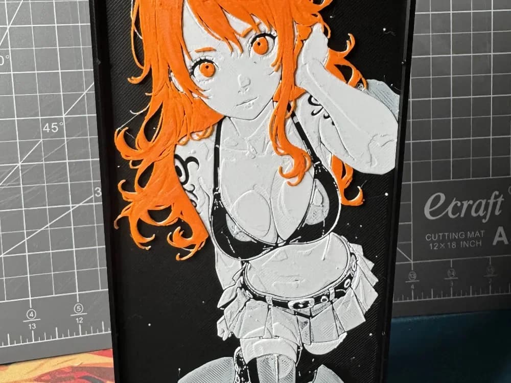Hueforge of Nami from One Piece by SBC Creations HueForge model: Hueforge of Nami from One Piece by SBC Creations