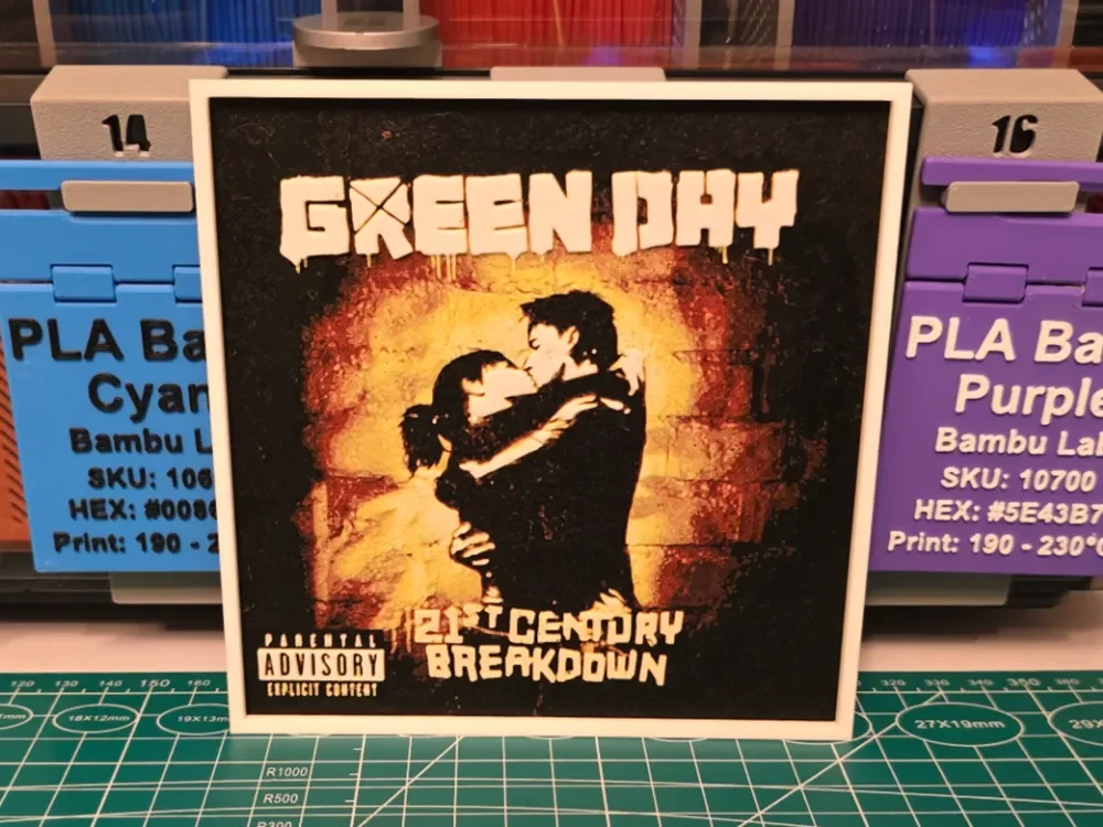 Green Day "21st Century Breakdown" Album Art by Lumpy3D HueForge model: Green Day "21st Century Breakdown" Album Art by Lumpy3D