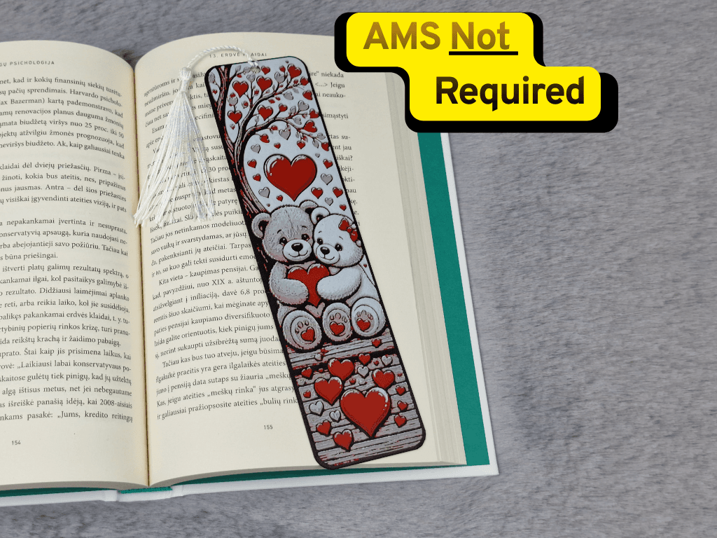Cute Teddy Bear Love HueForge Bookmark Cute Teddy Bear Love HueForge Bookmark