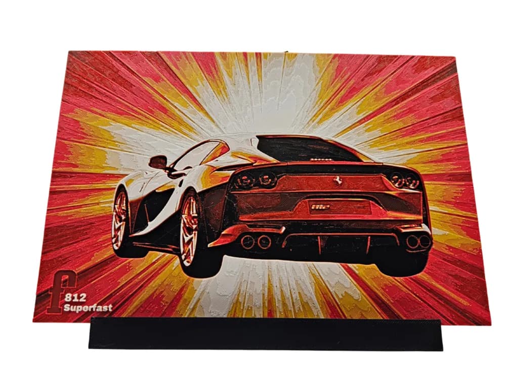Ferrari 812 Superfast by BusyKikiBee HueForge model: Ferrari 812 Superfast by BusyKikiBee