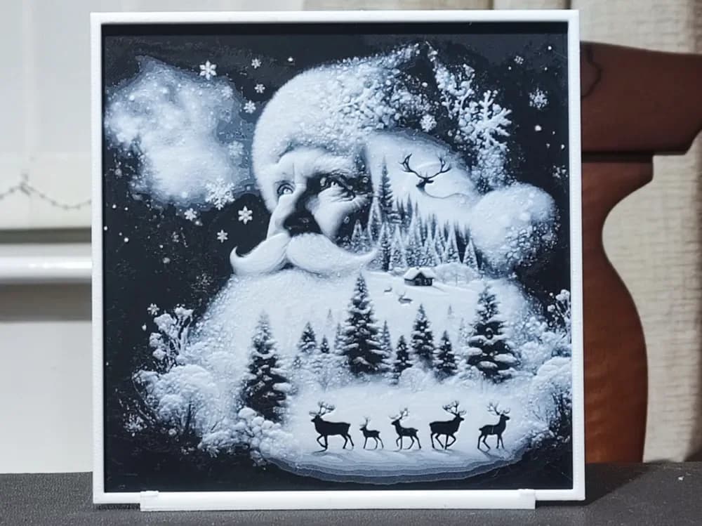 Double Exposure Santa Claus - HueForge 2 Color
