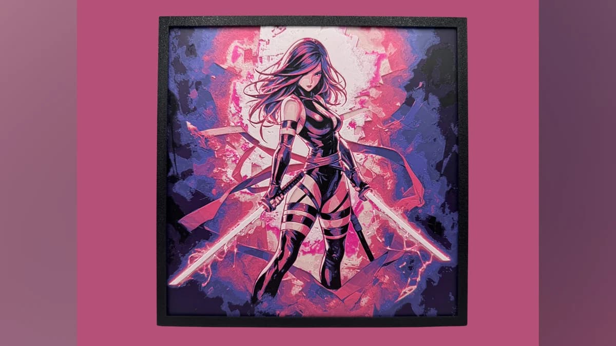 Psylocke - Marvel Hueforge by Canadian Gamer HueForge model: Psylocke - Marvel Hueforge by Canadian Gamer