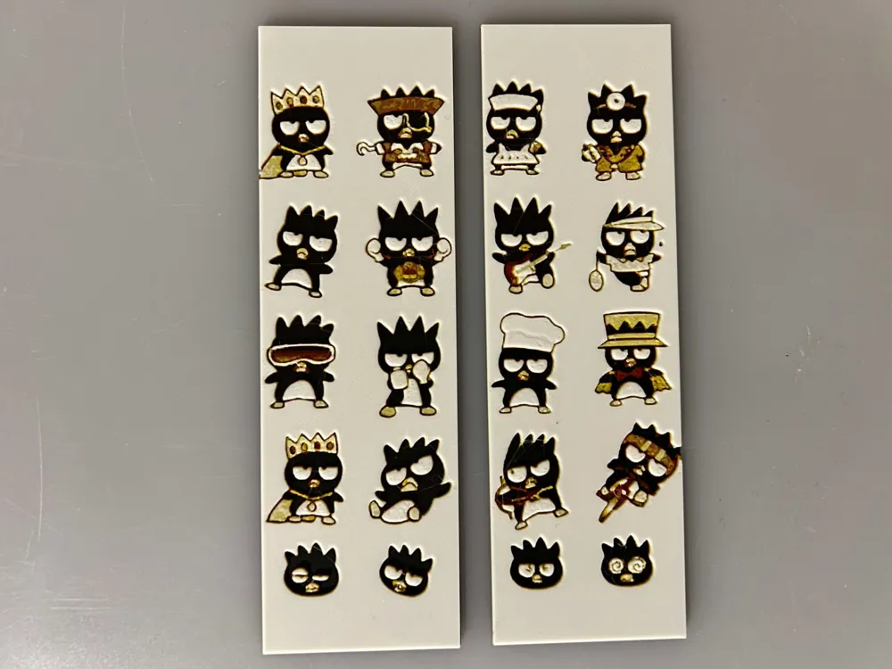 Sanrio Badtz Maru Bookmark Set by 3djd HueForge model: Sanrio Badtz Maru Bookmark Set by 3djd