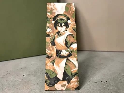 Toph Avatar 50mm x 150mm Bookmark by MythicHue's HueForge model: Toph Avatar 50mm x 150mm Bookmark by MythicHue's