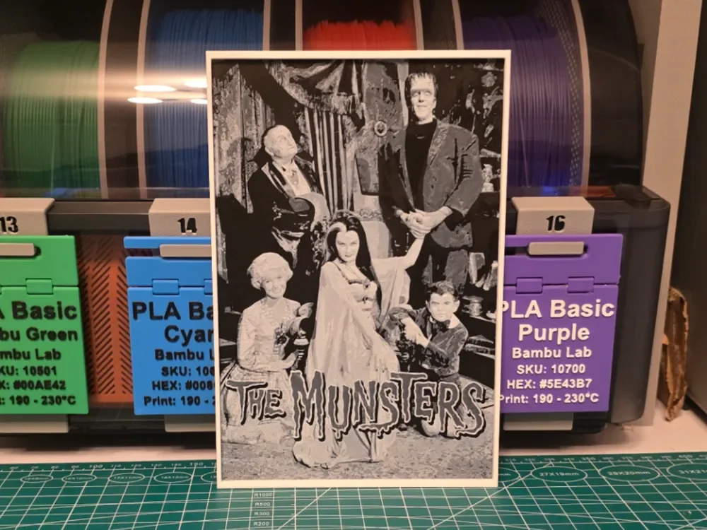 The Munsters Poster - Hueforge Art by Lumpy3D HueForge model: The Munsters Poster - Hueforge Art by Lumpy3D