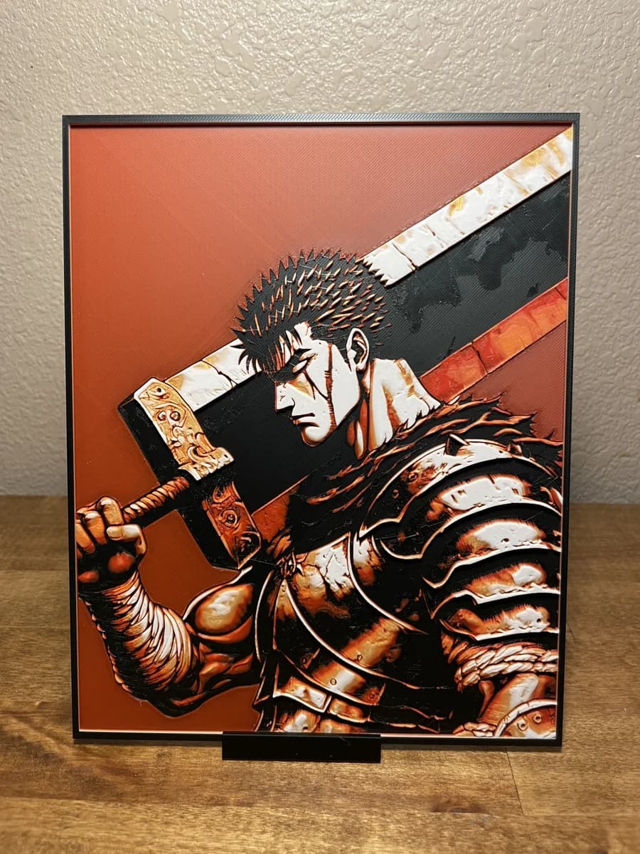 Guts - Beserk by Cloudy Nostalgia HueForge model: Guts - Beserk by Cloudy Nostalgia