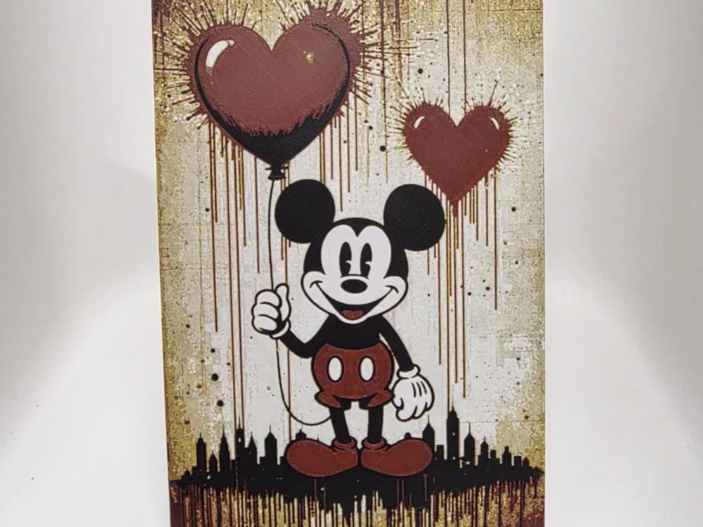 Mickey Mouse Hueforge by Morganja HueForge model: Mickey Mouse Hueforge by Morganja