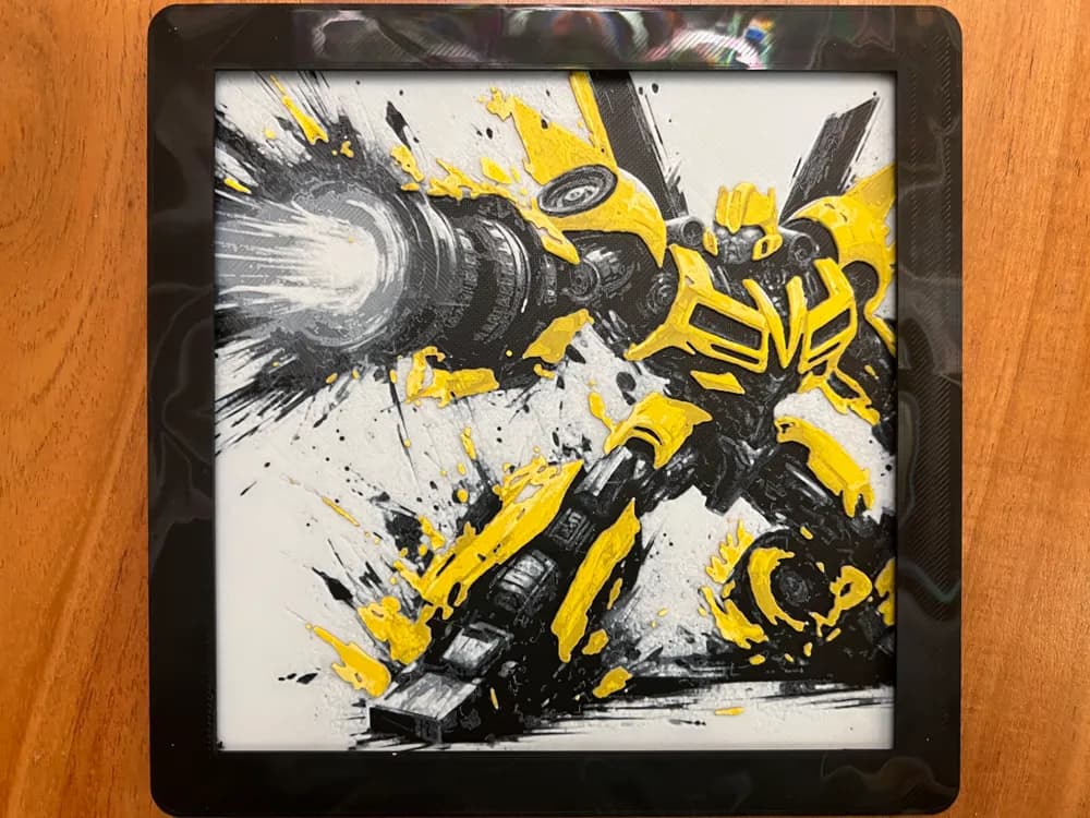 HueForge model: Transformers Bumblebee by JustBe 3D Printing