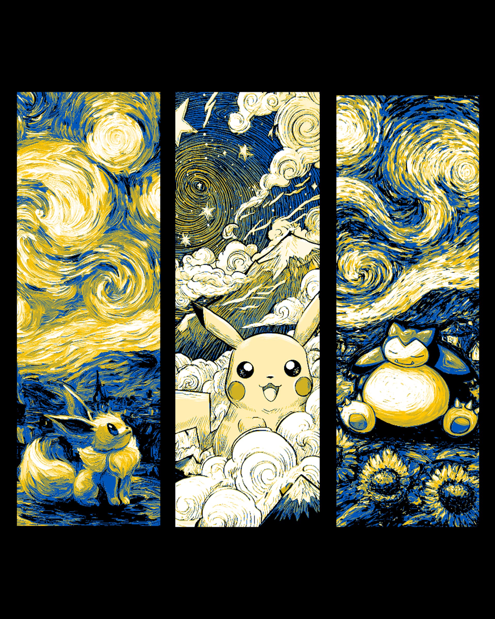 Fanart depictions of Pokemon enjoying a Starry Night - Set of Bookmarks Fanart depictions of Pokemon enjoying a Starry Night - Set of Bookmarks