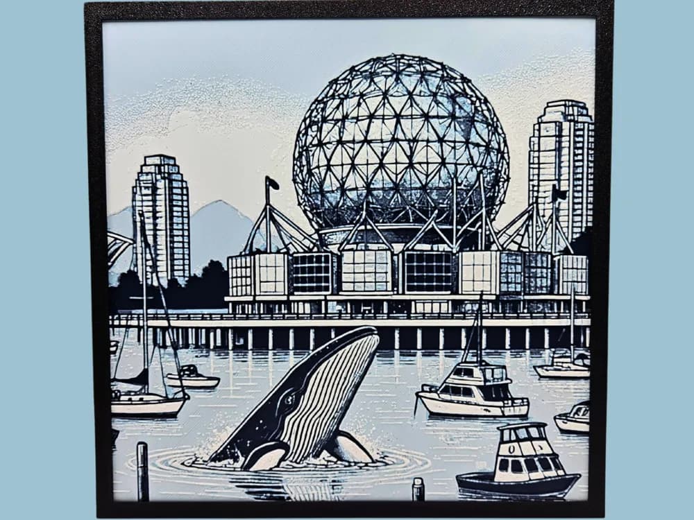 HueForge model: Vancouver Science World by BusyKikiBee