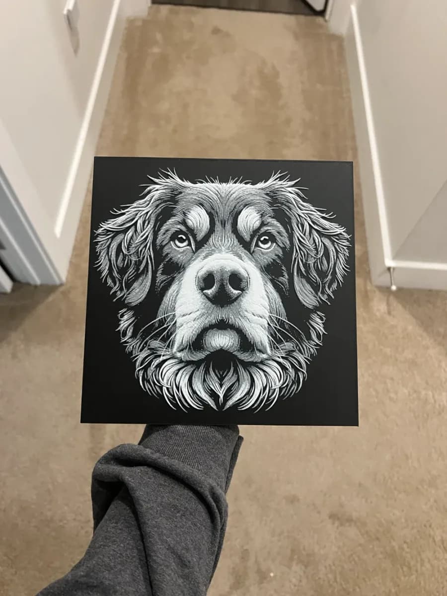 Dog Face Art Hueforge by RP47 Designs HueForge model: Dog Face Art Hueforge by RP47 Designs