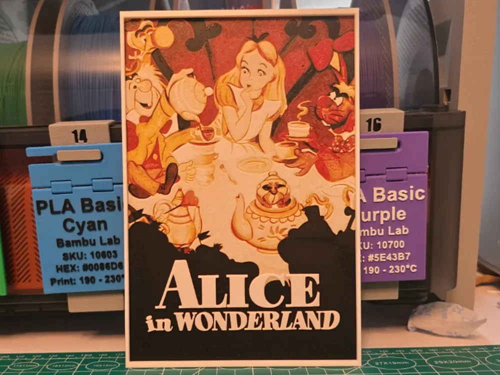 Alice in Wonderland Movie poster - Hueforge Art Alice in Wonderland Movie poster - Hueforge Art