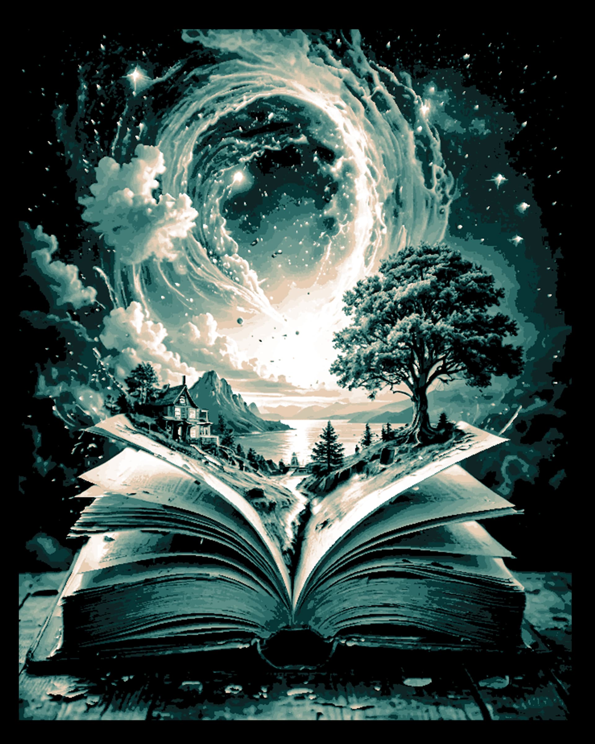 worlds created within the pages - Art panel #2 of designs from the books worlds created within the pages - Art panel #2 of designs from the books