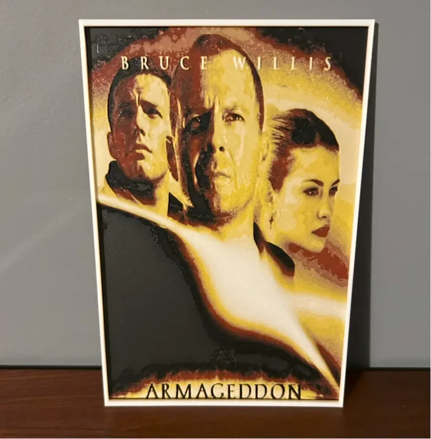 Hueforge Movie Poster -Armageddon- by JoDau HueForge model: Hueforge Movie Poster -Armageddon- by JoDau