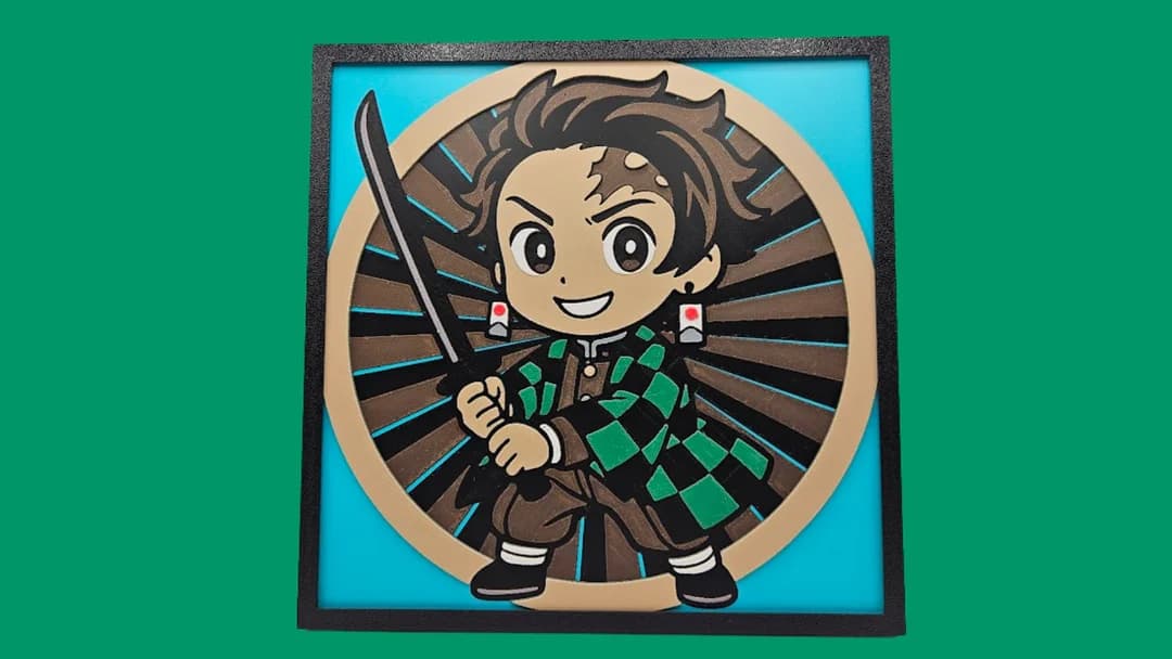 Demon Slayer - Tanjiro Kamado (Chibi Edition) by BusyKikiBee HueForge model: Demon Slayer - Tanjiro Kamado (Chibi Edition) by BusyKikiBee