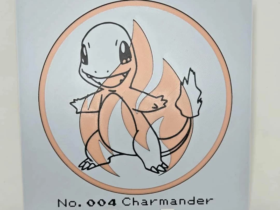 Minimalistic Charmander Hueforge by 3Ree Printing HueForge model: Minimalistic Charmander Hueforge by 3Ree Printing