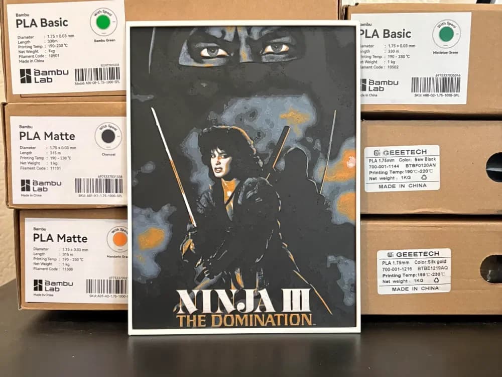 Ninja 3 The Domination Hueforge by Estiv HueForge model: Ninja 3 The Domination Hueforge by Estiv