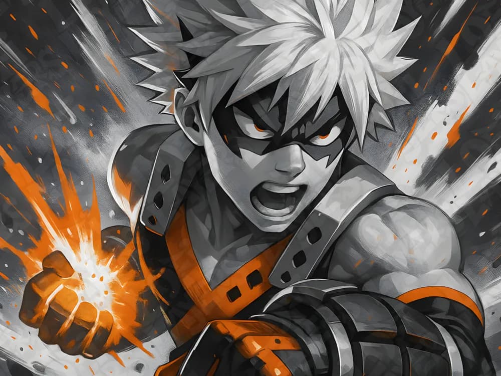 Katsuki Bakugo Hueforge by LoFi Layers HueForge model: Katsuki Bakugo Hueforge by LoFi Layers