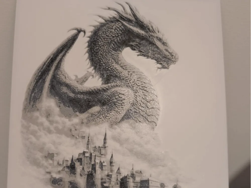 dragon protector of lair - hueforge by 3dGlow HueForge model: dragon protector of lair - hueforge by 3dGlow