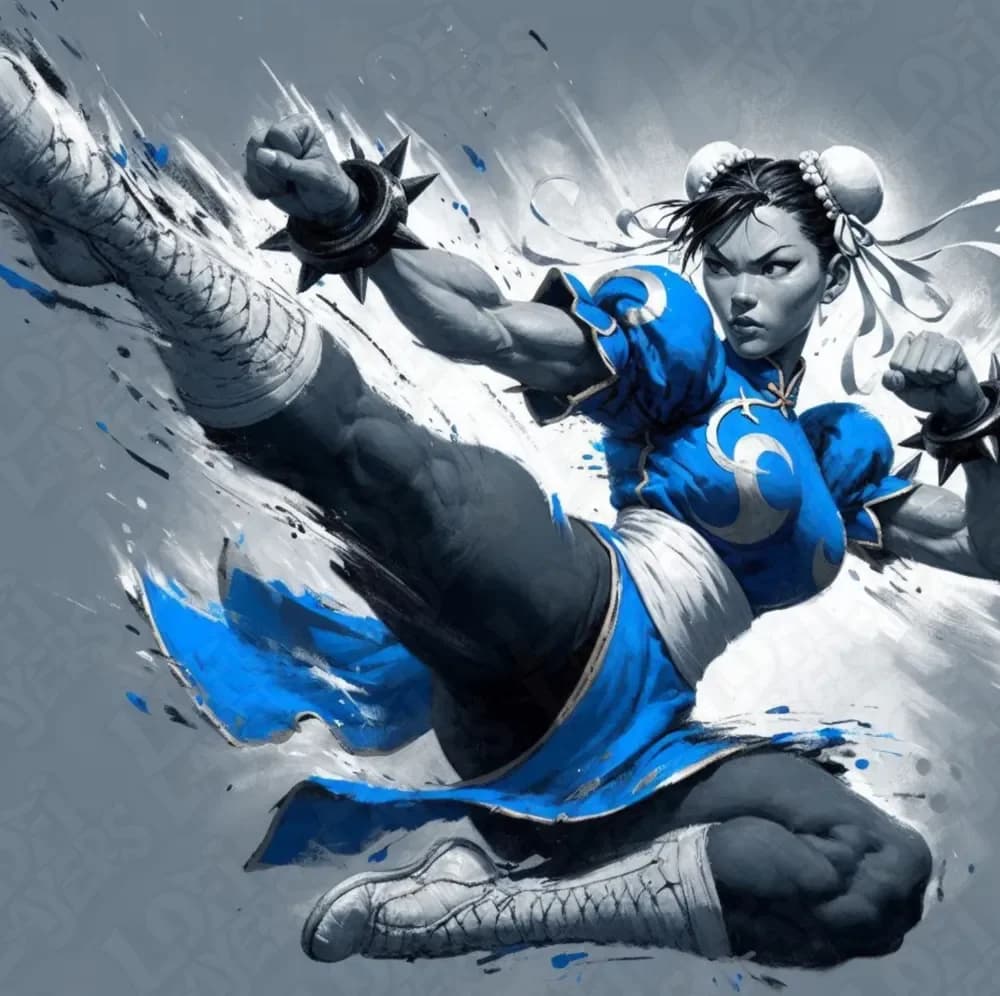 Chun Li Hueforge by LoFi Layers HueForge model: Chun Li Hueforge by LoFi Layers