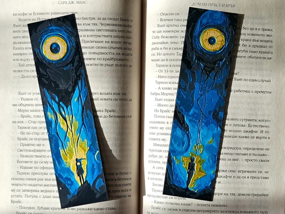 Astral Gaze - Futuristic Bookmarks Set by C3D HueForge model: Astral Gaze - Futuristic Bookmarks Set by C3D