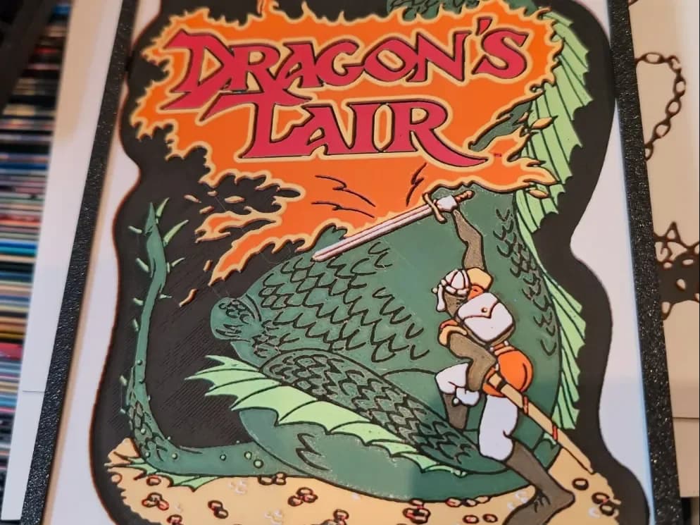 Dragon's Lair Arcade Side Art Hueforge - Classic