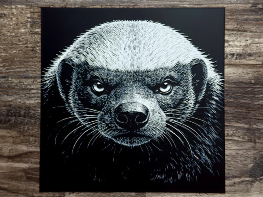 Honey Badger Wildlife Series by novy HueForge model: Honey Badger Wildlife Series by novy