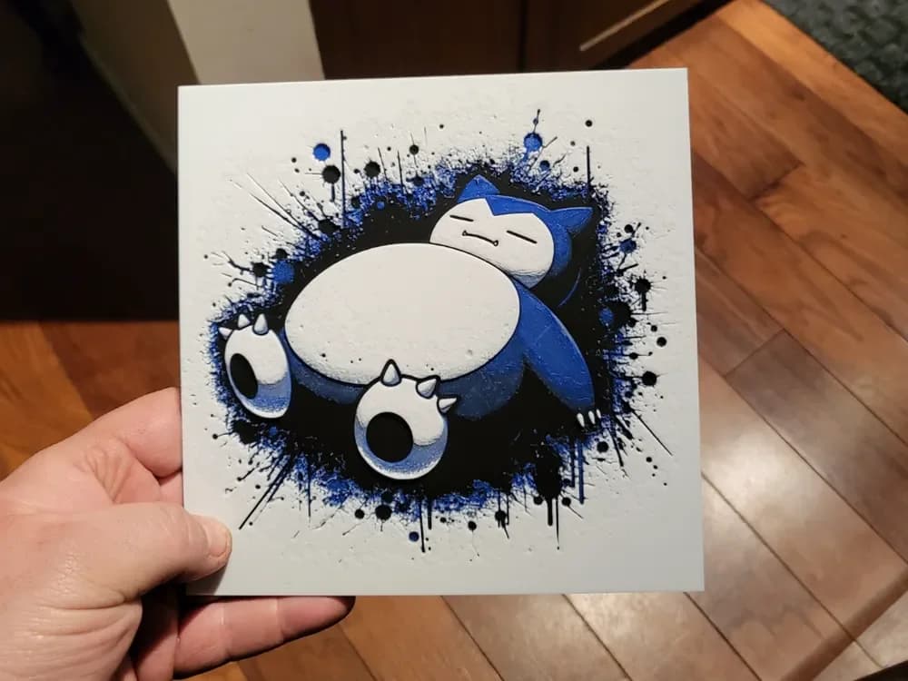Graffiti Snorlax Hueforge by 3Ree Printing HueForge model: Graffiti Snorlax Hueforge by 3Ree Printing