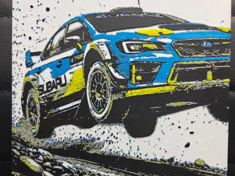 HueForge model: Subaru WRX Rally by TheHueforgeLady