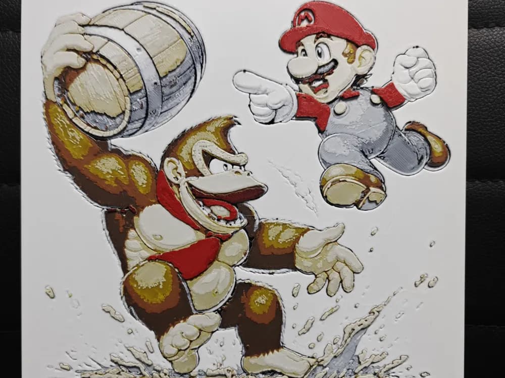 Super Mario vs Donkey Kong 1 AMS ONLY by TheHueforgeLady HueForge model: Super Mario vs Donkey Kong 1 AMS ONLY by TheHueforgeLady