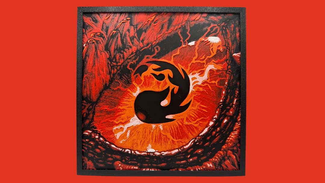 Mountain Mana - Magic the Gathering Hueforge by Canadian Gamer HueForge model: Mountain Mana - Magic the Gathering Hueforge by Canadian Gamer