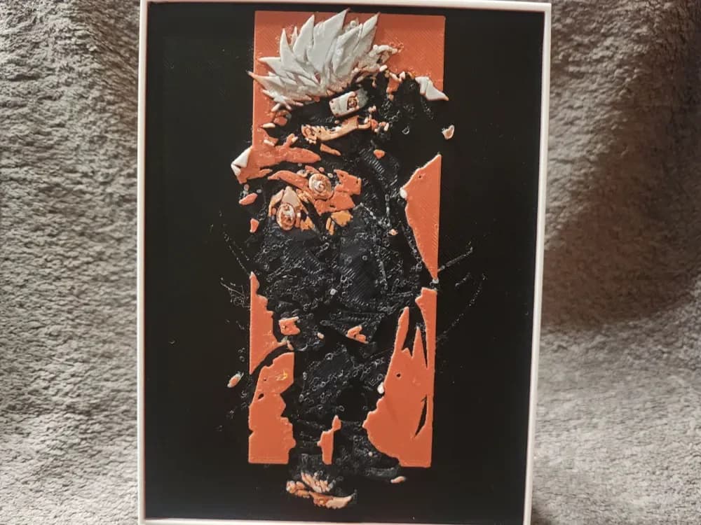 Naruto - Kakashi Streetwear - HueForge by keko HueForge model: Naruto - Kakashi Streetwear - HueForge by keko