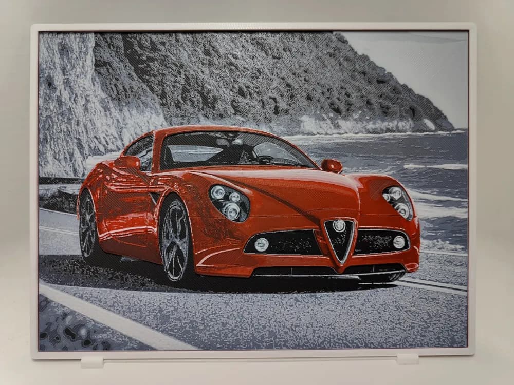Alfa Romeo 8C Competizione - Hueforge by BeaN HueForge model: Alfa Romeo 8C Competizione - Hueforge by BeaN